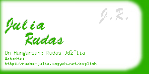 julia rudas business card